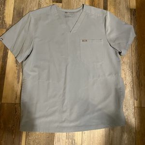 Figs Scrubs XL Dusty Blue Top